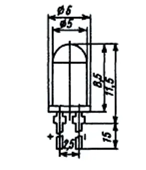 АЛ336Е диод светоизлучающий фото 2 АЛ336Е диод светоизлучающий фото 2