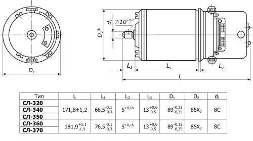 СЛ-340 Электродвигатель птоянного тока коллекторный фото 3
