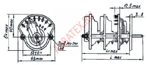 ПЩ-8П4Н1 переключатель щеточный фото 3 ПЩ-8П4Н1 переключатель щеточный фото 3