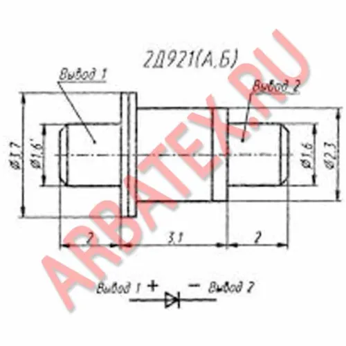 2Д921А диод фото 2 2Д921А диод фото 2