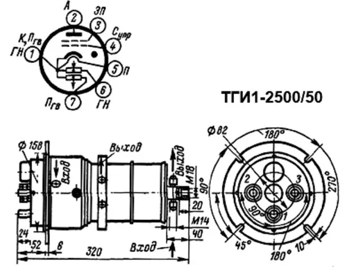 ТГИ1-2500/50 тиратрон импульсный модуляторный фото 3